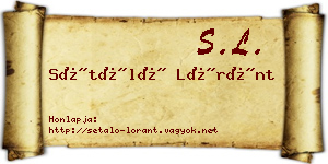 Sétáló Lóránt névjegykártya